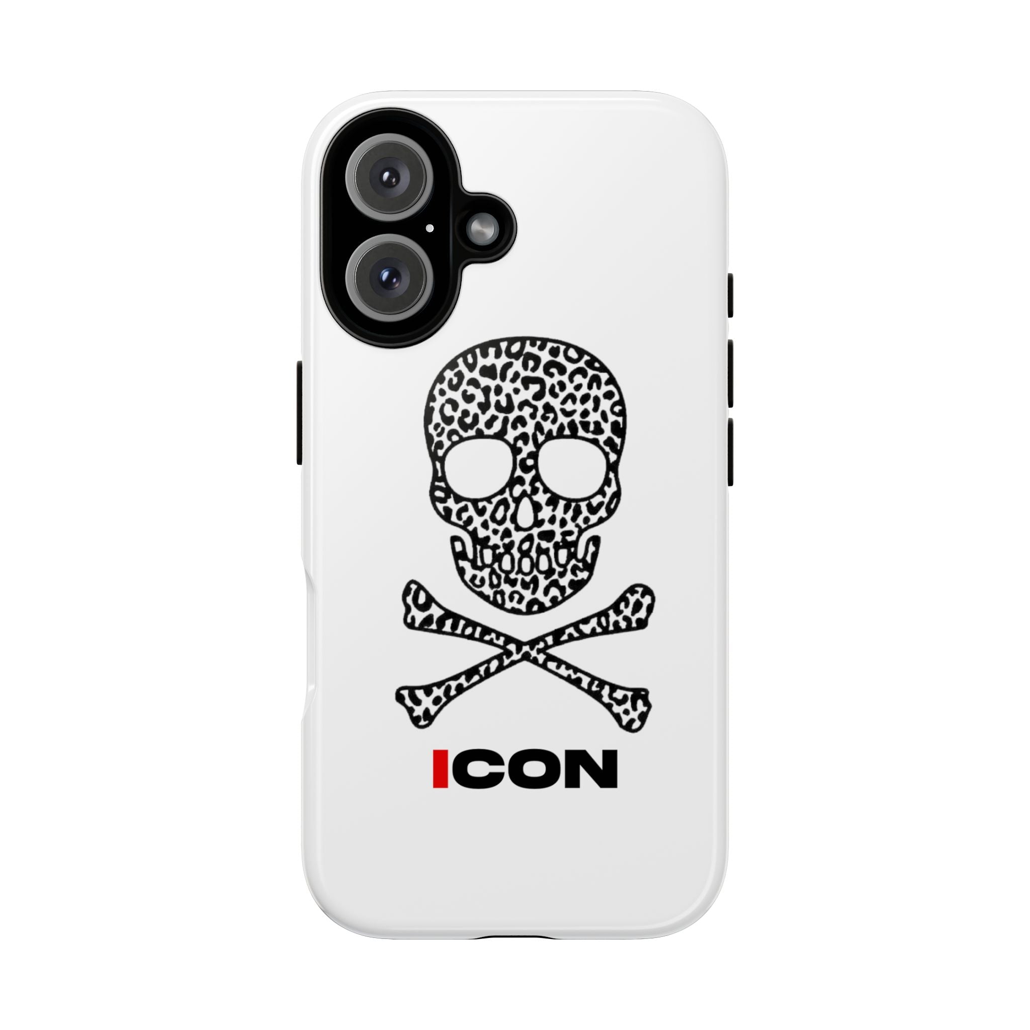 Leopard Skull Icon Phone Case — Skull & Crossbones Protective Case