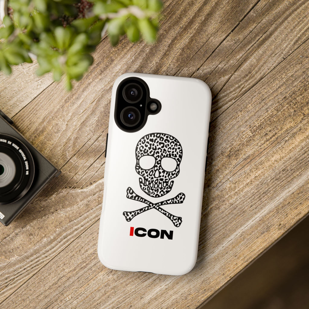 Leopard Skull Icon Phone Case — Skull & Crossbones Protective Case
