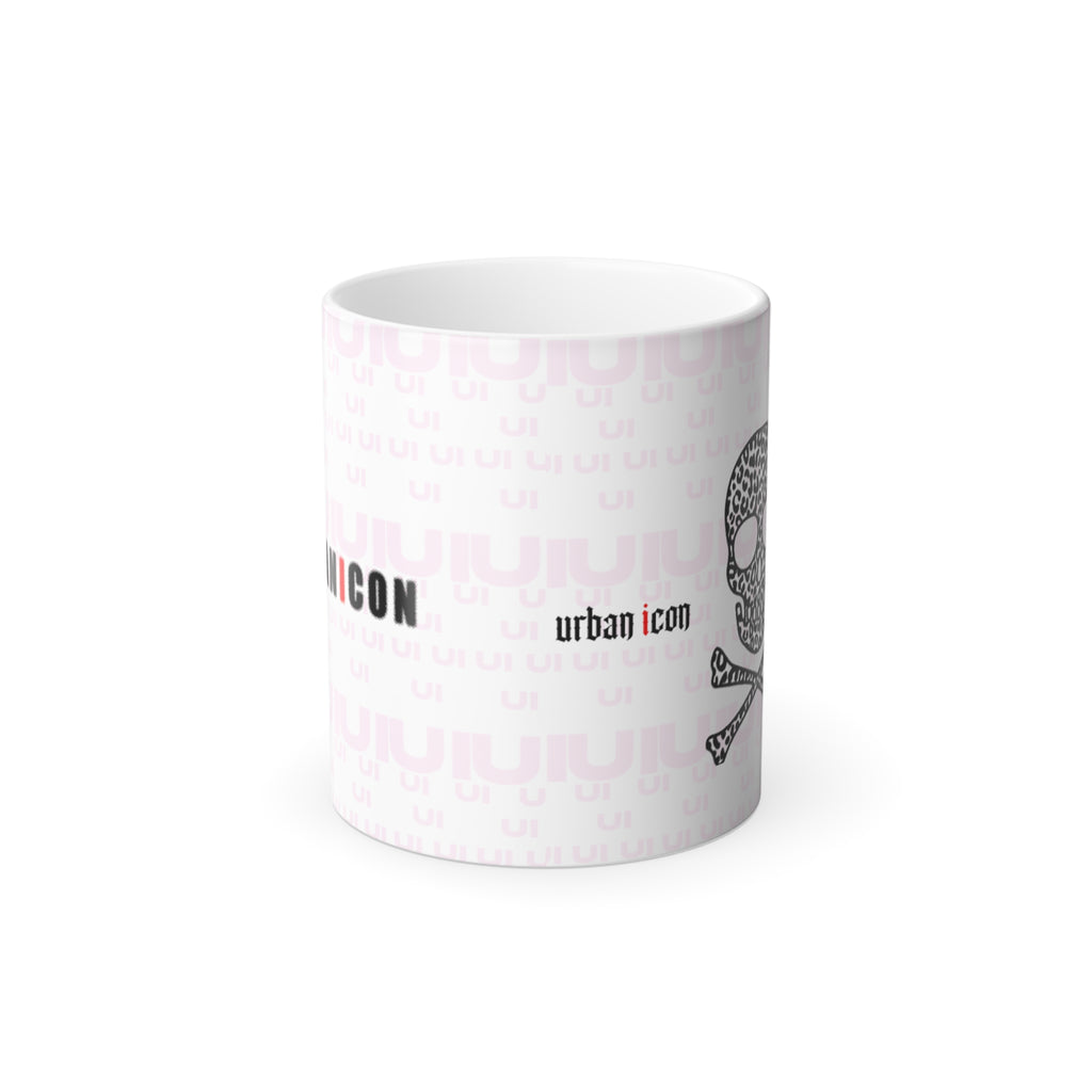 Color-Changing 11oz Mug — Urban Icon Skull Design