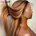13x4 Hd Highlight Wigs Colored Lace Front Human Hair Wigs For Women Honey Blonde Straight Hd Lace Frontal Wigs Human Hair